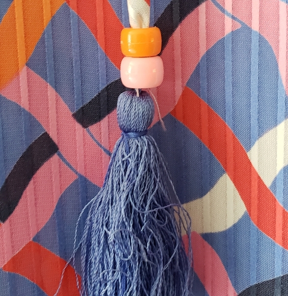 Designer Diane Freis 1980s Two Piece Skirt And Blouse Harlequin Stripes Floral - Picture 5 of 8